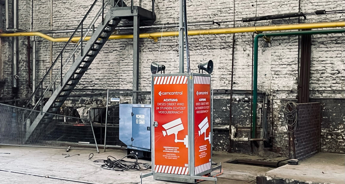 Mobiler Videomast zur BaustellenüberwachungFoto: Freihoff Sicherheitsservice GmbH Mobiler Videomast zur BaustellenüberwachungFoto: Freihoff Sicherheitsservice GmbH